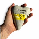 Stort bønnehjerte. Alle bildene er for å illustrerer, alle hjertene er unike, form, farge og mønster variere i stor grad. thumbnail