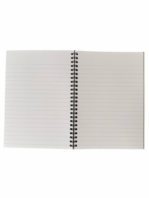 A5 format, 60 sider med linjer på tykt papir